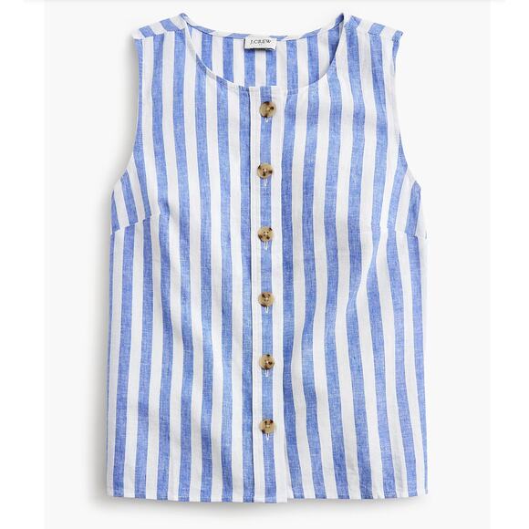 J.Crew Factory Store Tops - J.CREW Factory Striped linen blend Tank Size XS NWT CK742